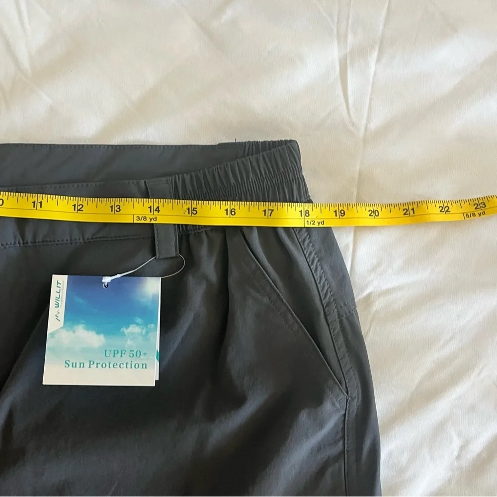 Willit Men's NWT Cargo Hiking Shorts UPF 50+ Sun Protection Gray Gorpcore Sz XL